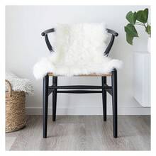 Piel de oveja de pelo largo 2x3 pies | Alfombras para el lado de la cama en dormitorios, sofá, silla o mesa de comedor | Cada alfombra de piel de oveja es creada por la naturaleza | Alfombra esponjosa pequeña en color blanco - Multicolor 845 - Ver 6