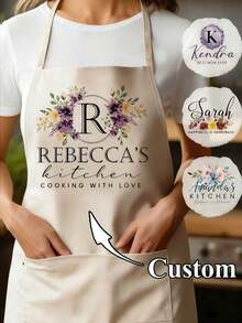 Customized Dustproof Aprons - Personalized Nordic Home Sleeveless Kitchen Men And Women Home Work Clothes, Private Customized Kitchen Cooking Hand Wipe Aprons, Unisex Sleeveless Dustproof Aprons Party, Wedding Engagement Gifts, Family Gifts, Party Gifts, Anniversary Gifts Christmas,Christmas - Multicolor - View 1