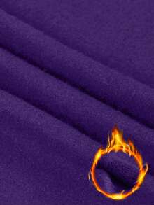 Women's High Waist Casual Sports Solid Color Button Pockets Straight Leg Pants - Purple - View 6