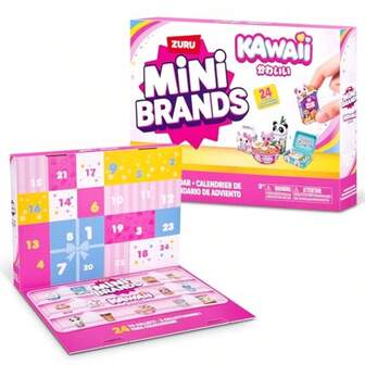Mini Brands Kawaii Advent Calendar By ZURU Collectible Seaonal Toys For Girls