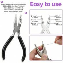 轴式卷绕压机工具、绕线工具、弯曲夹具、卷绕夹、纸艺工具、纸张压痕夹、钳子和剪钳，用于制作开口环珠饰首饰成型工具