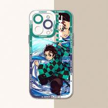 Custodia per telefono compatibile con Anime Kimetsu No Yaiba, adatta per modelli 17 Pro Max, 16e, 17 Air, 11, 15, 12, 14, 13, 16 Pro Max, 15 Plus, in morbida TPU, compatibile con custodie per 17, 17 Pro, 17 Pro Max