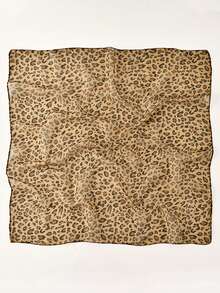 1pc Men's Leopard Print Bandana, Versatile Vintage Street Dance Rock Style Head Wrap - Can Be Used As Belt, Mask, Scarf, Handkerchief, Wristband, Gift For Family & Friends, All Season