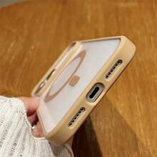 奢華防震馬卡龍色保護殼，支援無線磁吸充電，相容 iPhone 17 Pro、17 Pro Max、Air 及 7-16 系列、A56、A36、A16、A17、A37、A57、A06、A07、S26 Ultra、S25 Ultra - 沙漠金色 - 查看 7