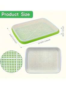 2 套“快速收获”种子发芽套件，适用于豌豆、豆类、小麦和宠物草本植物 - 带排水孔的水培发芽托盘（不含种子）