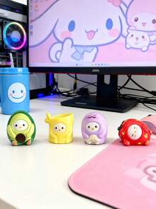 4 قطع / 8 قطع ديكور نمل 3D جميل من الراتنج، ديكور فاكهة DIY، إكسسوارات للمكتب والكمبيوتر والمفاتيح والسيارة