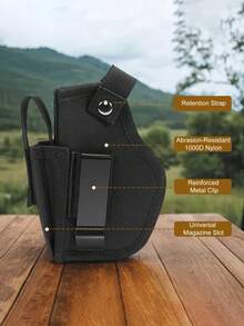 通用女士隐蔽式枪套及替换零件 - 左右手通用内/外腰带尼龙枪套，配有隐蔽式腰带夹和可选弹匣袋，可调节松紧度，快速拔枪；适用于紧凑型和超紧凑型手枪，加固缝线 - 非常适合日常携带/隐蔽携带、靶场训练、战术、安保和执法用途，枪支、狩猎装备，成人圣诞礼物 - 彩色 - 查看 8