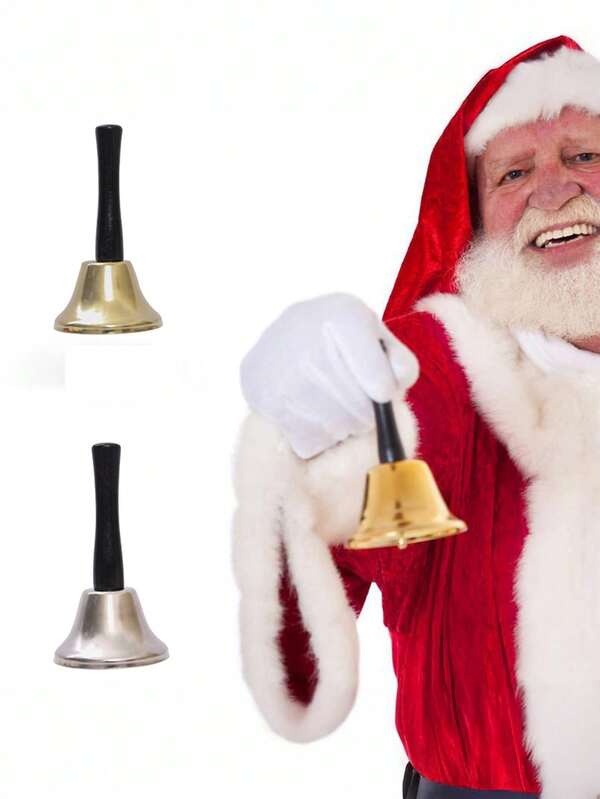 1pc Christmas Supplies Santa Claus Hand Bell Rattle Old Man Bell Christmas Bell Christmas Daily Necessities, Christmas Decorations, Christmas Gifts Winter Room Decor