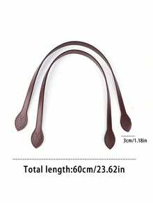 2 Peças Bolsa Exquisita com Folha Prensada e Alça de Fio DIY, Alça de Bolsa em Couro PU, Alça de Bolsa de 60cm, Suprimentos para Confecção de Carteiras, Alça de Bolsa de Crochê, Alça de Couro Sintético, Alças Decorativas DIY para Bolsas, Adequado para Caixas de Presente, Carteiras Decorativas Portáteis e Substituição Halterneck para Bolsas de Artesanato de Palha