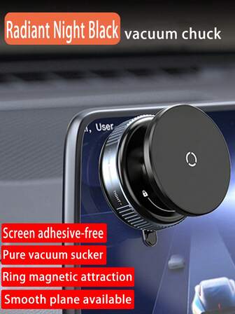 1pc 360° Rotating Magnetic Suction Car Phone Holder, FoldableSlouchyy Smartphone Mount For Navigation, Multi-Scene