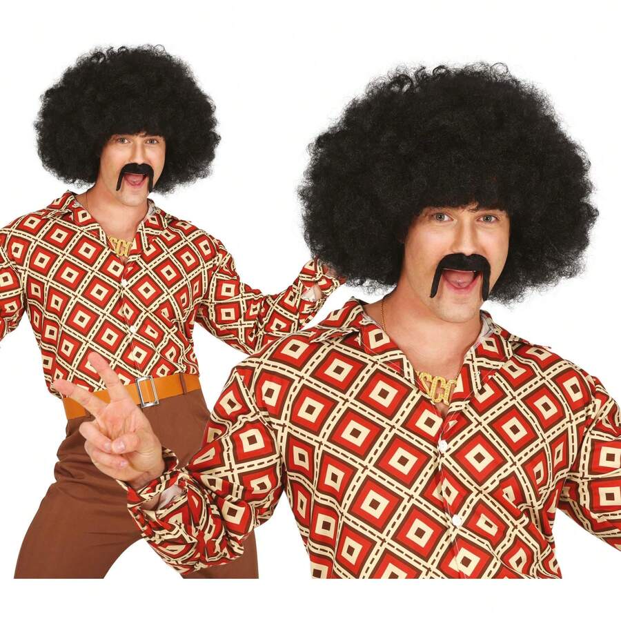 Fiestas Guirca 70s Style Shirt For Adults In Colorful Retro Design, Fashionable Garment For Events And Celebrations, Ideal For Themed Parties, With Vibrant Geometric Print And Comfortable Texture, Available In Different Sizes - Multicolor - Ver 1