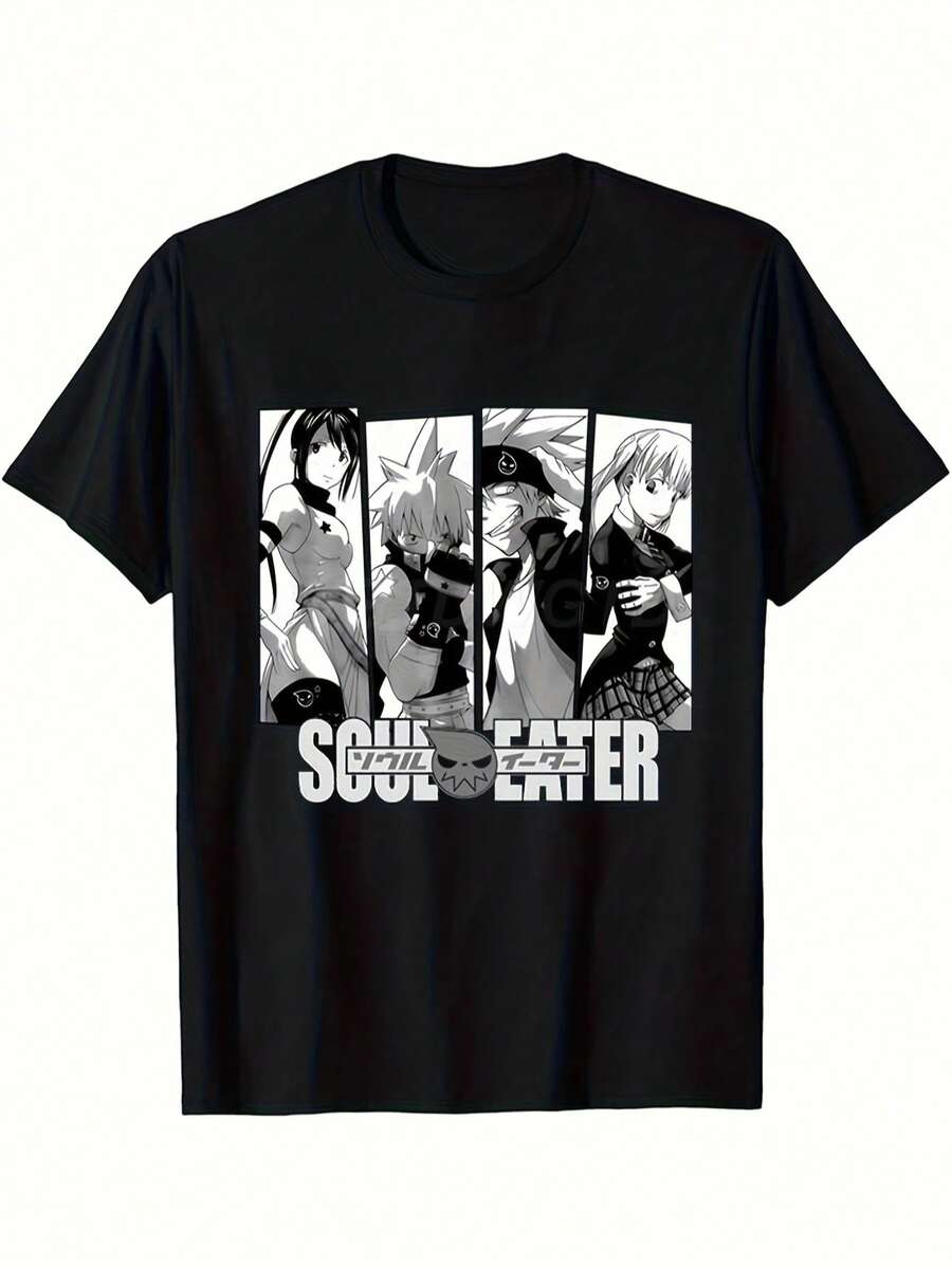 Men's T Shirt 1pc Men's Fashion Casual Crew Neck T-Shirt, 100% Cotton Knit Fabric, Women's Stray K-Pop Band Graphic T-Shirt - Official Member Portraits & Song Lyrics, Breathable Round Neck Casual & Concert Tee, Machine Washable K-Pop Merch For Casual Attire & Music Events, Retro Black Band Design With Text Print, Relaxed Fit For All Seasons, Ideal For Casual Outings And Concerts, Stylish Music-Themed Apparel Summer Short Sleeve Tee, 220g, Gift For Dad, Gift For Mom Christmass Gift - Đen 1 - Xem 1