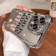 Funda de Teléfono Estética con Citas Cristianas y Poemas Rosados para iPhone 16, 15, 14, 13, 12, 11 Pro Max, X, XR, XS Max, 8, 7 Plus - Funda Transparente Suave a Prueba de Golpes - Colores mixtos 1 - Ver 3