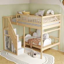 Kids Bed Frames, Headboards & Footboards - Natural + Wood + 140cm*200cm - View 3