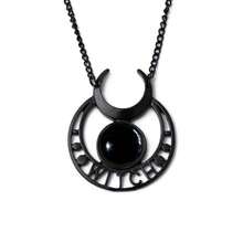 Rrdaily Gothic Moon Crystal Necklace Punk Style Moon Pendant Necklaces Vintage Black Crescent Necklace Dark Gothic Necklaces Costume Jewelry New Year Jewelry For Women{Inchcolor_nameinch:InchBlack2inch} - Black2 - 查看 1