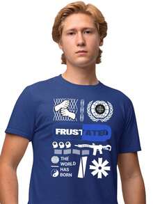 Men T-Shirts - 藏蓝色 - 查看 2