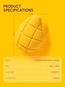 Rever قنبلة استحمام فاكهة ريفير بوزن تقريبي 190 جرام، سلطة فاكهة تغذي بشرتك
