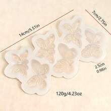 情人节蝴蝶巧克力硅胶模具，蝴蝶翻糖饼干模具，蝴蝶造型蛋糕装饰硅胶模具 - 半透明 - 查看 6