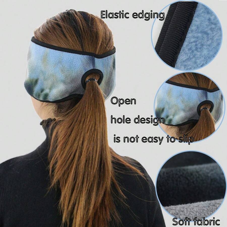 1 Piece Outdoor Sports Sweat-Absorbing Warm Headband, Cold Weather Ear Warming Headband, Suitable For Autumn And Winter, Unisex