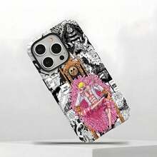 Red Lip Leopard Print Star Bow Phone Case  Red Lip Leopard Print Star Bow Phone Case  Donquixote Doflamingo Anime Phone Case For 17/16/15/14/13/12/11 Pro Max/Plus. Great Gift Choice For Everyday Occasions.Halloween Accessories. - 混合顏色5 - 查看 2