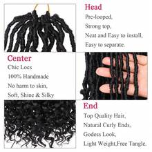 10-36 Inch Goddess New Faux Locs Crochet Hair 7 Packs Pre-Looped Long Soft Locs Crochet Braids Hair With Curly Ends Natural Black Synthetic Nu Locs Braiding Hair For Women - Multicolor - View 5