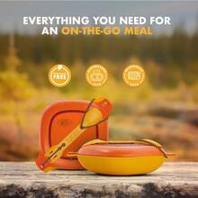 UCO 4-Piece Camping Mess Kit With Bowl Plate And 3-In-1 Spork Utensil Setgift - Sunrise - View 2