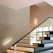 1pc Intelligent LED Motion Sensor Light, Thin Cat Eye Hill Shaped Decorative Lighting Strip, Rechargeable Self-Adhesive Cabinet Lamp, Motion Sensor Wardrobe Light - Multicolor - View 9