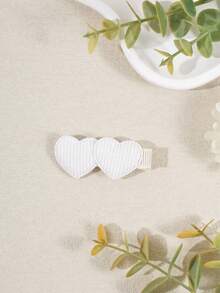 6pcs/Set Autumn/Winter New Corduroy Hair Clips, Cute Heart Shaped Girl Hair Clips, Valentine's Day Love Heart Holiday Hair Accessories