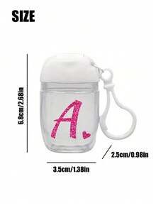 Rose Red Gold Letter Love A-Z Creative Printing Pattern, Transparent Hand Sanitizer Empty Bottle, Travel, Bracket Hook White Flip, Reusable Lid, Portable Empty Bottle Can Be Refilled, Cosmetics Container, Suitable For Liquid Lotion, Travel, Family Storage, Outdoor Travel, Is A Thoughtful Gift For Family And Friends, Graduation Gift, Mother's Day Gift, Anniversary Gift.