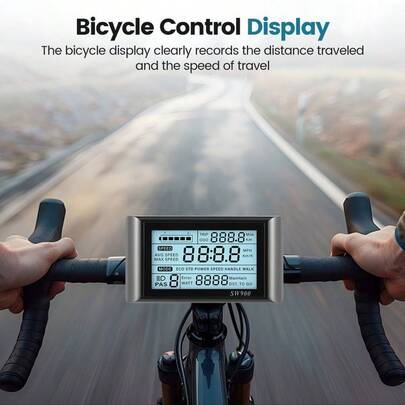EBike Display, Bike LCD Display Meter E Bike Screen Control Panel Bicycle Speedometer With 5 Pin