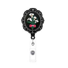 1pc Flower Pattern Retractable Clip-On ID Badge Holder For Teachers And Students - Multicolor - View 8