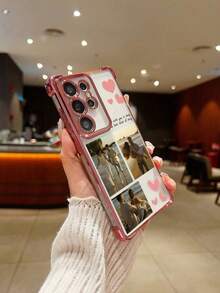 1pc DIY Customizable 4-Corner Shockproof Black Phone Case With Personal Photo, Compatible With Apple 17, 16, 15, 14, 13, 12, 11 Pro Max Mini X XS XR 6 7 8 Plus, Galaxy S25 Ultra, S24 FE, S23+, OPPO, Suitable As Surprise Gift For Mother's Day, Anniversary, Birthday, Christmas, Father's Day, Family, Valentine's Day For Loved Ones