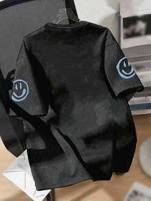 1pc Boys' Inspirational Text Print Short Sleeve T-Shirt, Comfortable Breathable Casual Wear For Summer - Dark Grey - View 2
