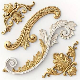 1pc Baroque European Embossed Frame Silicone Mold - Elegant Greek Key & Scroll Design, Gold & White Greek Letter Motif, Suitable For Plaster, Wax, Clay, Resin Greek/Roman Art Shaping