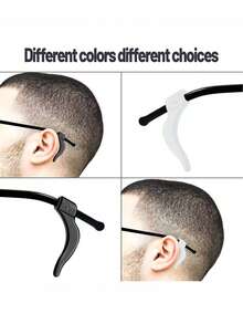 2/5 Pairs Soft Silicone Anti-Slip Ear Hooks, Eyeglass Temple Tip Covers | Secure Fit, Non-Slip, For Sports/Fashion Glasses/Reading Glasses - Multicolor - View 5