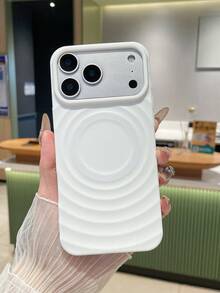 1800G 强磁纯白波浪 MagSafe 无线充电软 TPU 防震保护手机壳，兼容 11/12/13/14/15 Pro Max/16/16 Plus/16 Pro/16 Pro Max/17 Pro Max/17