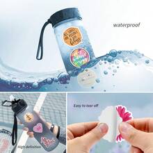 50 件耶稣基督教贴纸，圣经经文信仰贴纸乙烯基美学书籍阅读贴纸美学乙烯基贴纸高品质贴纸贴花剪贴簿、日记、笔记本电脑、保险杠、滑板、水瓶、电脑、手机贴纸可以为您的生活带来很多乐趣，是送给成人的完美礼物 - 彩色 - 查看 6