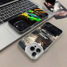 Super S-Supra-S Mobile Phone Case Compatible With  16 15 14 13 12 11 X XR XS 8 7 Pro Max Plus Translucent Color Printing Luxury Cover, Cover Compatible With  17 Pro Case,  17 Pro Max Case,  17 Case,  16 Pro Case - Black4 - View 1