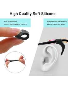 16-Pair Comfort Silicone Anti-Slip Behind-Ear Glasses Grips | Universal Fit For Fashion Glasses/Readers/Sports Glasses, Non-Slip Secure - Multicolor - View 3
