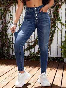 DG XUNLIN MODA Women Jeans - Blue - View 4