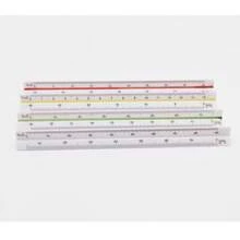 1 pieza Regla triangular de gran escala - Herramienta de dibujo técnico y arquitectónico de precisión, líneas paralelas, color aleatorio, reglas - Multicolor - Ver 1