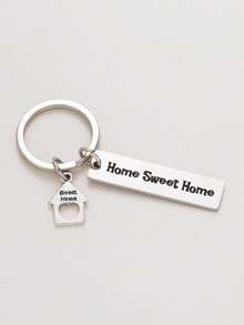 Street Slogan Engraved Geometric Charm Keychain For Gifts, Wallets, School Bags, Backpacks, And Satchels Valentine's Day Valentines Car Accessories Bag Charm Star Cute Goth Y2k