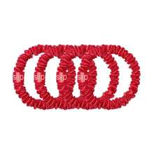 Slip Skinny Scrunchies: Anti-Crease, Anti-Breakage Slipsilk™ Design Protects Delicate Hair | Includes 4 Pure Silk Scrunchies: Red,25221127 - Đỏ - Xem 2