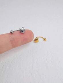 1 pieza Aro de nariz de acero inoxidable chapado en oro de 18K, pendiente de nariz de plata hipoalergénico y ligero, joyería de piercing de nariz, anillo de boca, anillo de nariz para mujer, anillo de labio, arete de trago, joyería de cartílago para niña y mujer