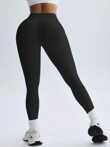 TCVC 女士高腰口袋运动紧身裤，休闲舒适透气，收腹提臀，瑜伽健身运动紧身裤，四季皆宜，春季穿着 - 彩色 - 查看 4