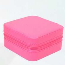 1pc/ Custom Jewelry Box - Personalized Travel Storage Box, With Zipper Closure And Fabric Lining, Perfect Bridesmaid Proposal Gift Or Couple Souvenir, Elegant Design | Soft Lining, Wedding Gift, Jewelry Box,Chic Autumn,Warm Ambience, Autumn Home Refresh,Home Harmony,Elegant Living,Artful Living - Multicolor - View 22