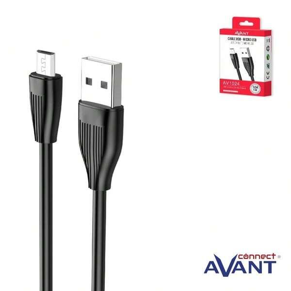 Avant - Cable de Carga Micro USB A USB - 1,5A - Cable 1,2 Morado