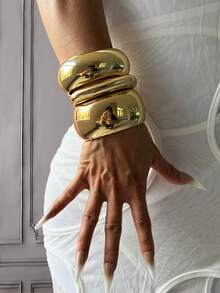 3pcs/1pc Charm Cuff Bracelets,Gold Bangles,Wide Bangles, Chunky Bracelet, Bracelet Set, Wide Bracelet, Bracelet For Women,Gift For Her