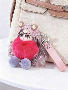 1pc Cute Cartoon Keychain, Adult Size, Cartoon Doll Keychain, Couple Style. Suitable For Backpacks, Wallets And Luggage. Christmas Gift - Multicolor - View 9