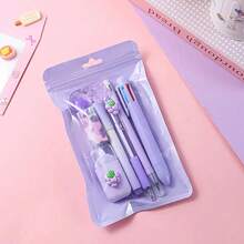 7-In-1 Retractable Pen And Eraser Set - Multifunctional Office Desk Supplies, Including Learning Supplies, School Stationery, Stationery Set, Stationery Products, School Office Supplies, Cute Stationery, Back To School Supplies - Multicolor - View 7